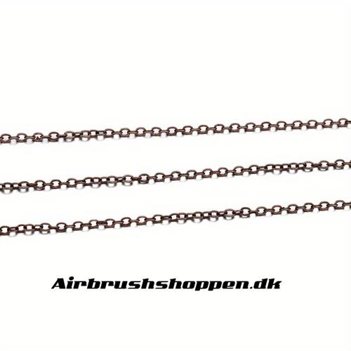 kæde kobber - rustrød i 1,7 mm - 1 meter